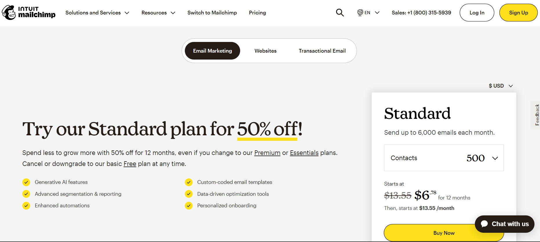 Mailchimp Pricing Plans