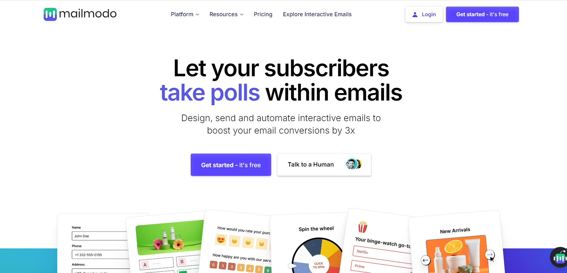 Mailmodo Home Page