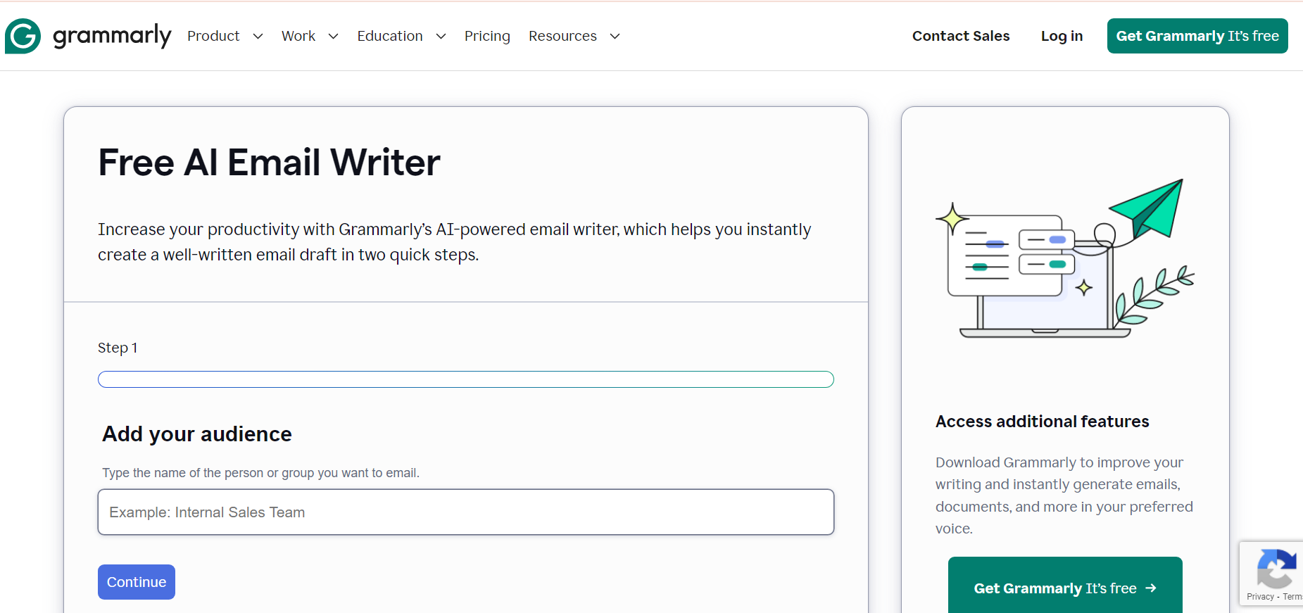 Grammarly AI Email Writer