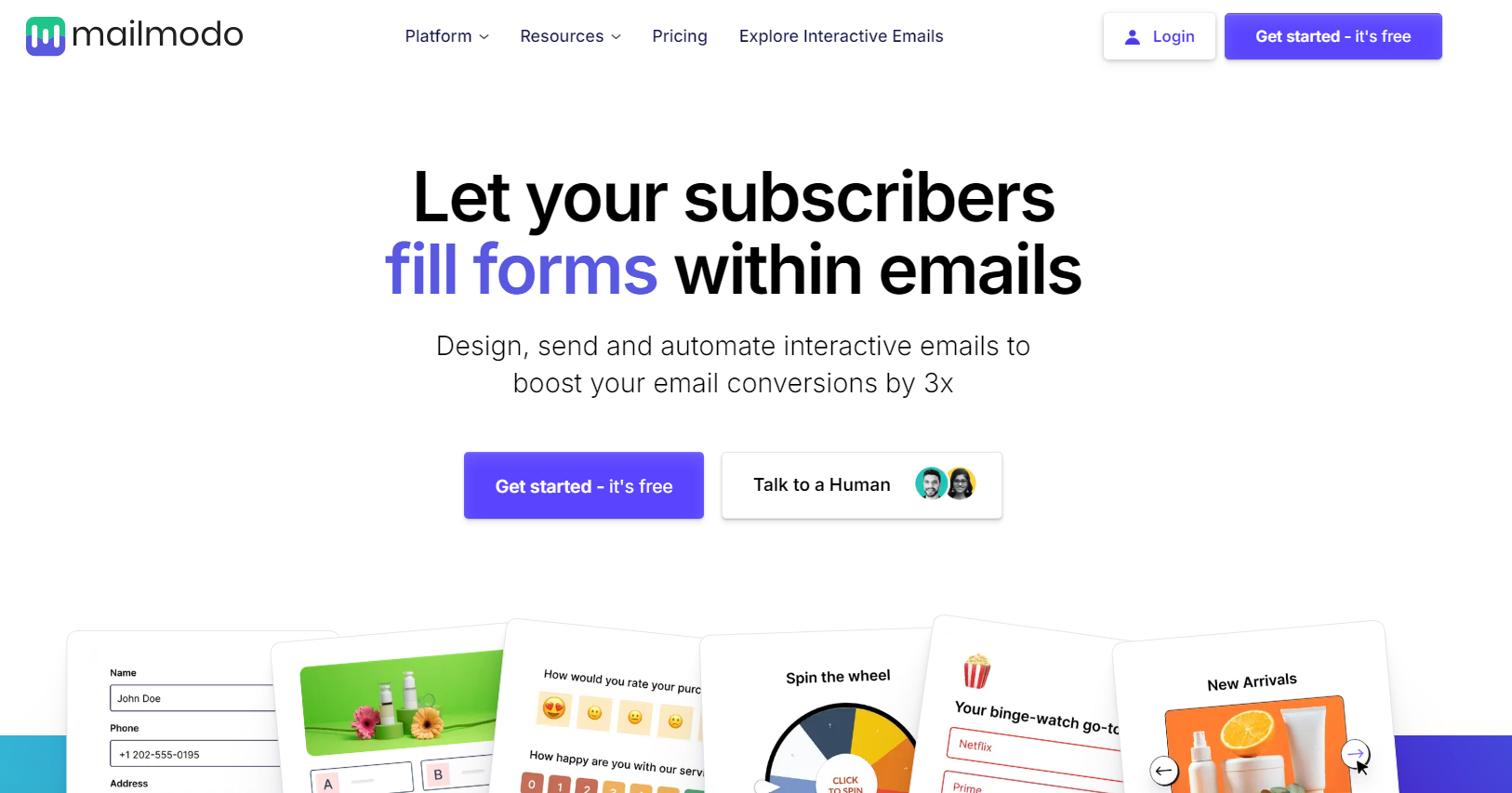 Mailmodo newsletters