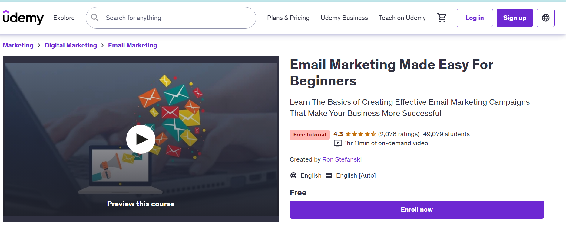 Udemy Email Marketing Made Easy for Beginners