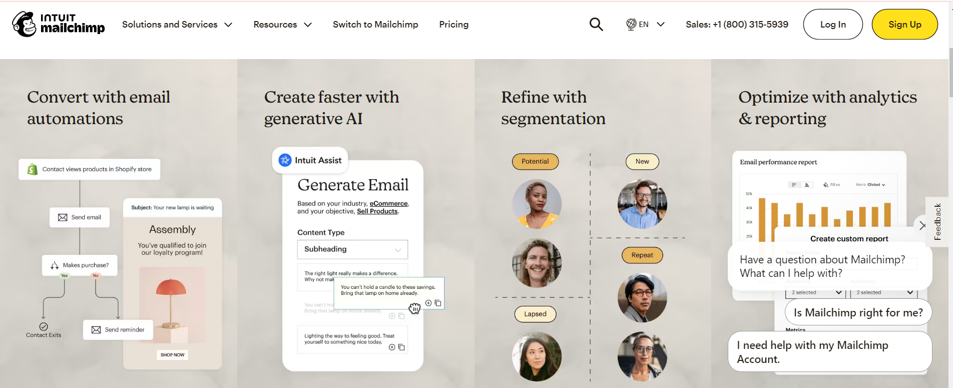 Mailchimp Home Page