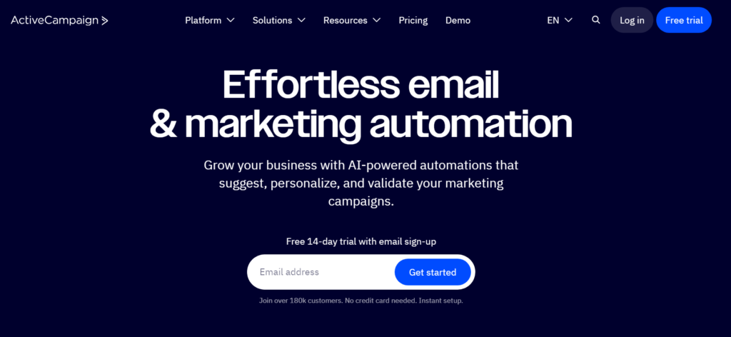 ActiveCampaign: automation and CRM features