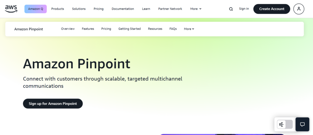 Amazon Pinpoint with Custom Channel