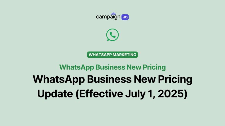 WhatsApp Business New Pricing Update (Effective July 1, 2025)