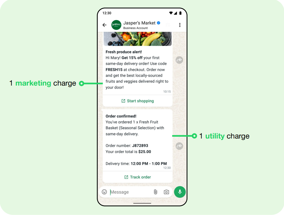 new in WhatsApp Business pricing