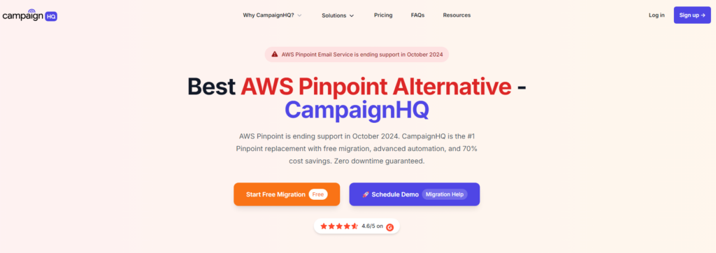 CampaignHQ best Amazon Pinpoint alternative