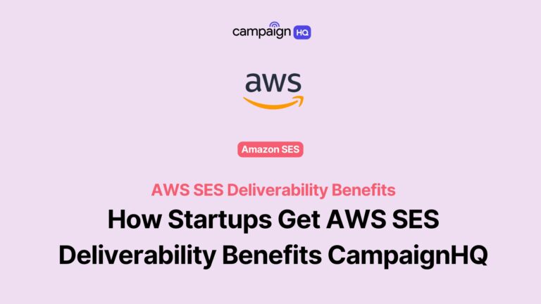 How Startups Get AWS SES Deliverability Benefits Via CampaignHQ