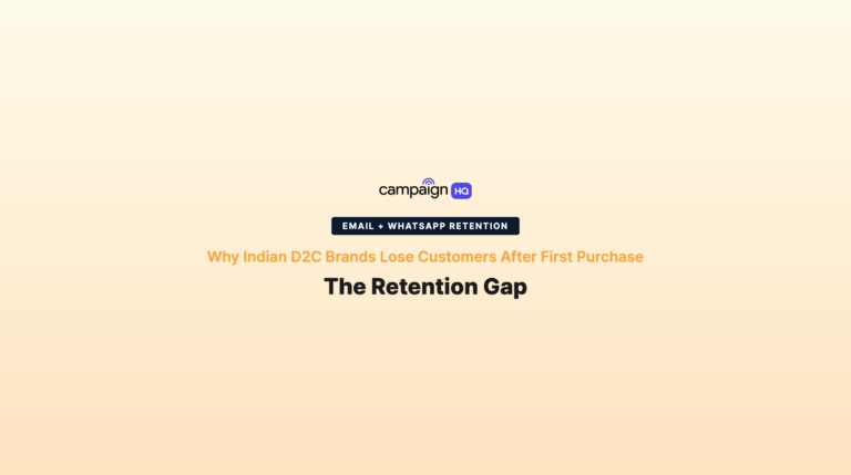 The Retention Gap: Why Indian D2C Brands Lose 70% of Customers After First Purchase (2026)
