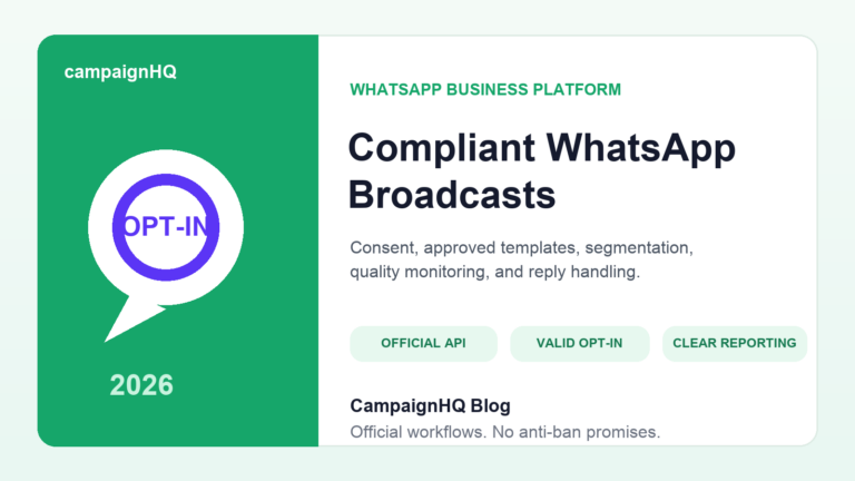 WhatsApp Blast Guide: Send Compliant Broadcasts in 2026
