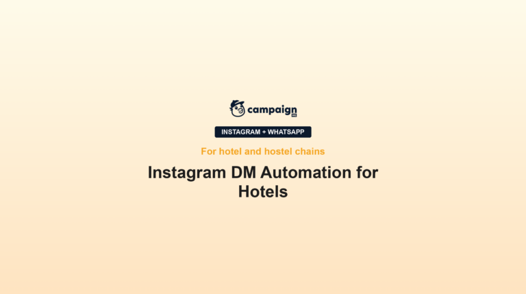 Instagram DM Automation for Hotels and Hostels: From Reel to WhatsApp Booking