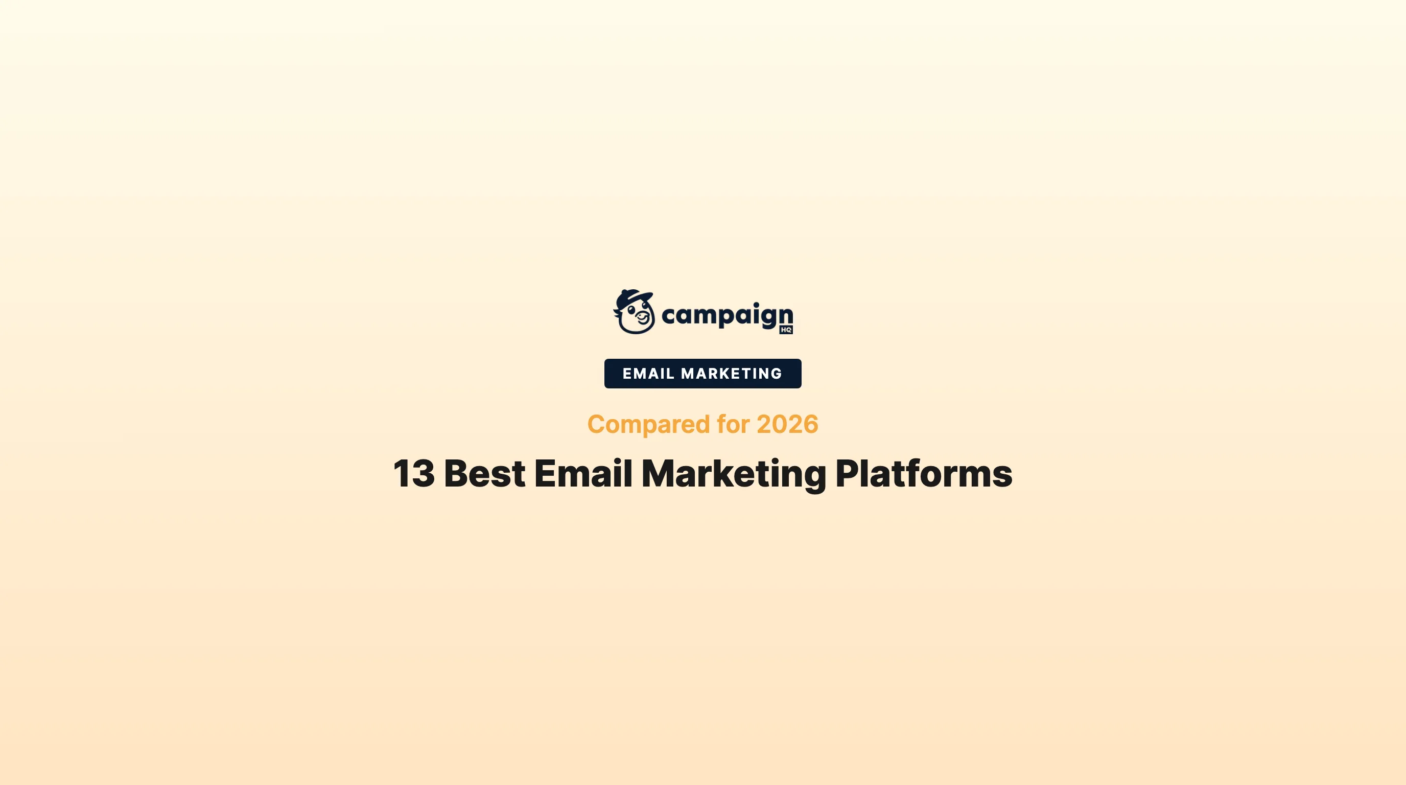 13 Best Email Marketing Platforms 2026