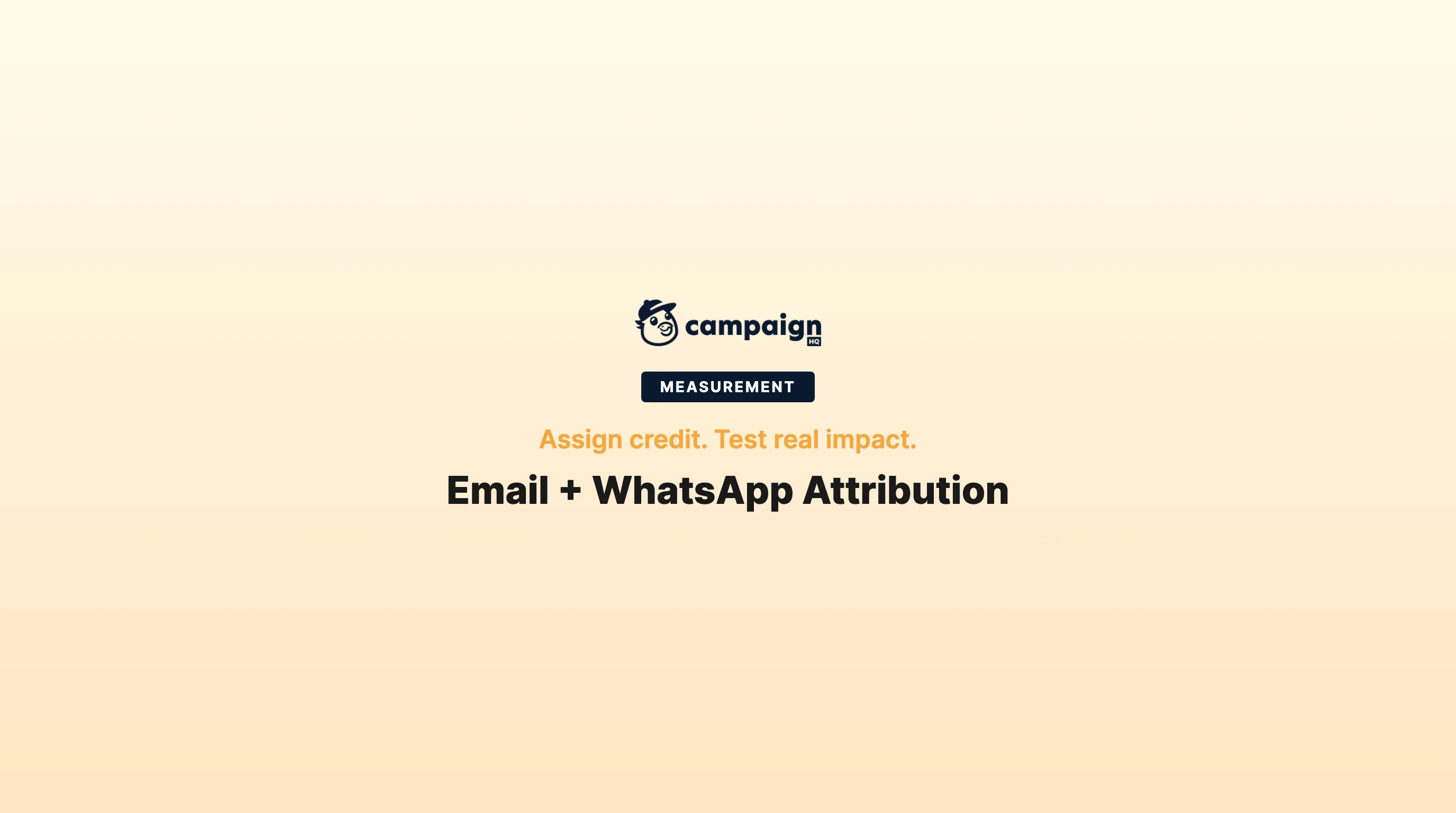 Email and WhatsApp attribution