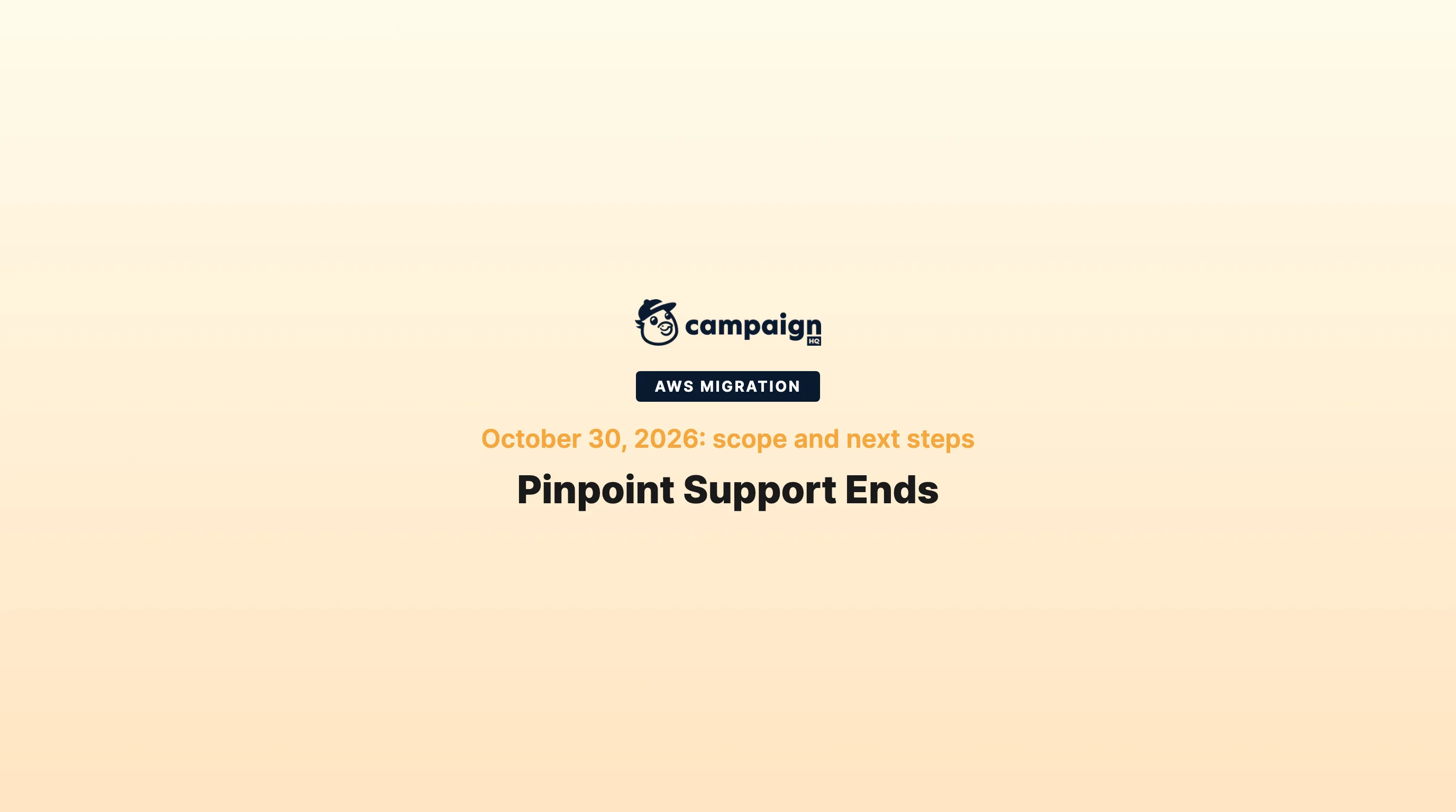 Amazon Pinpoint End of Support: October 30, 2026