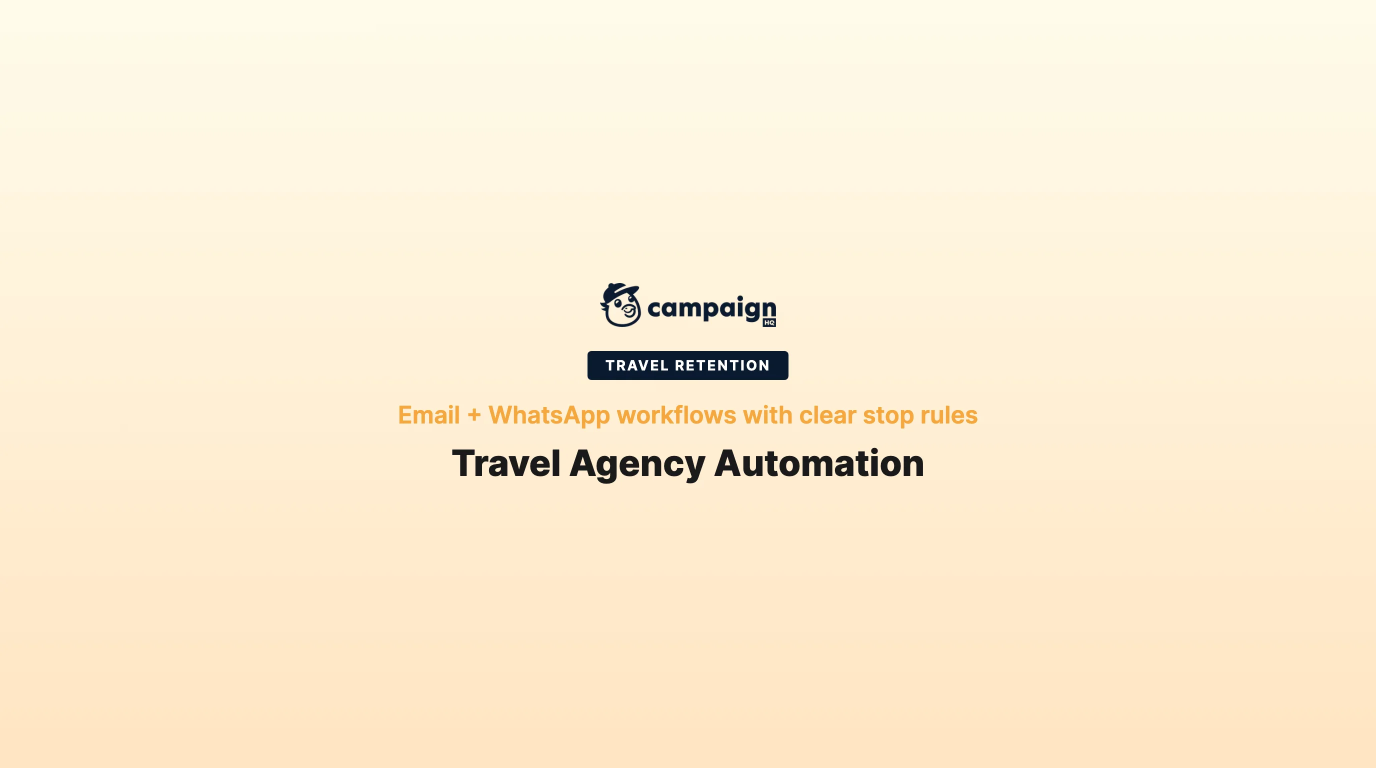 Travel agency automation
