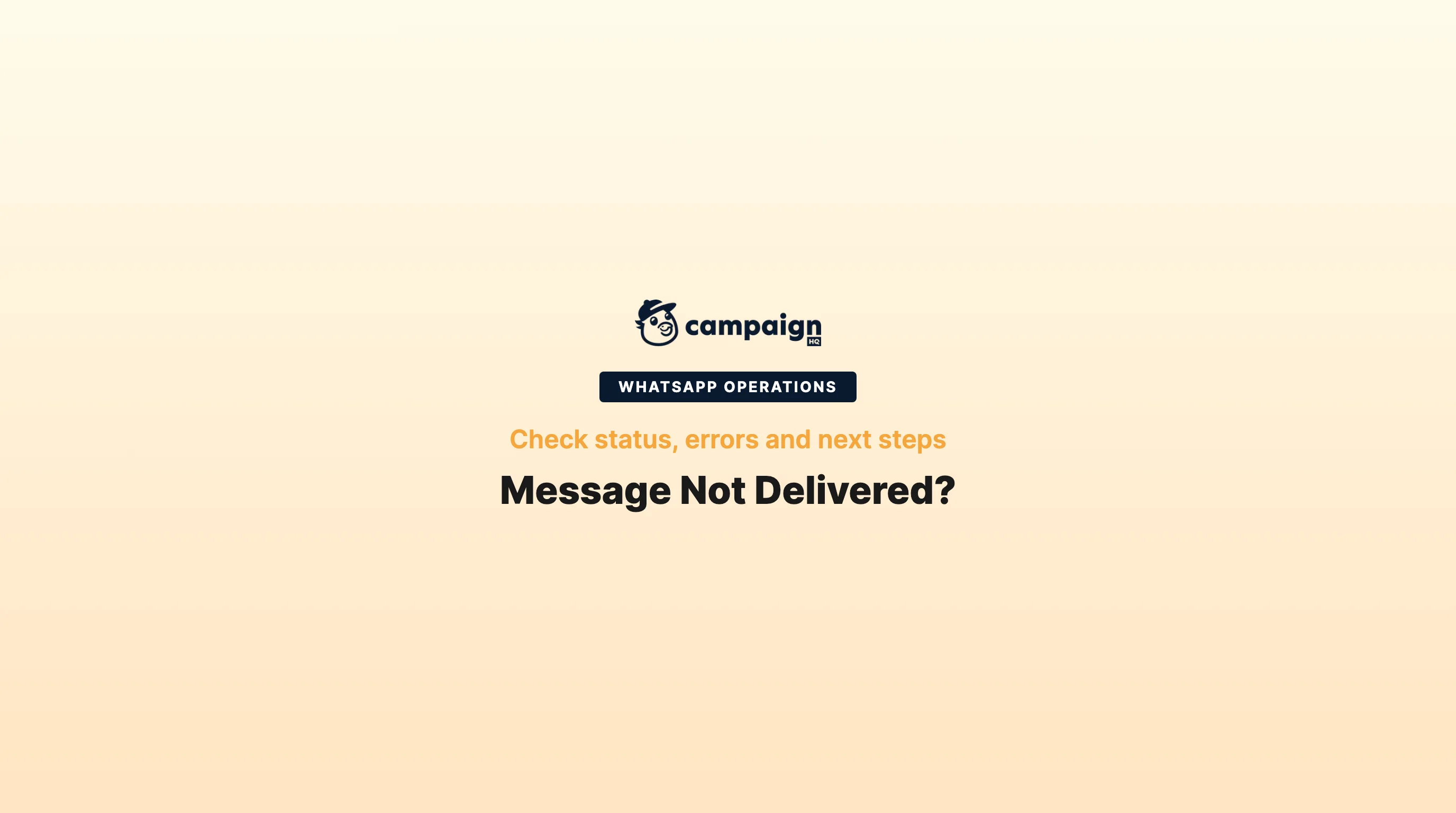 Message Not Delivered?