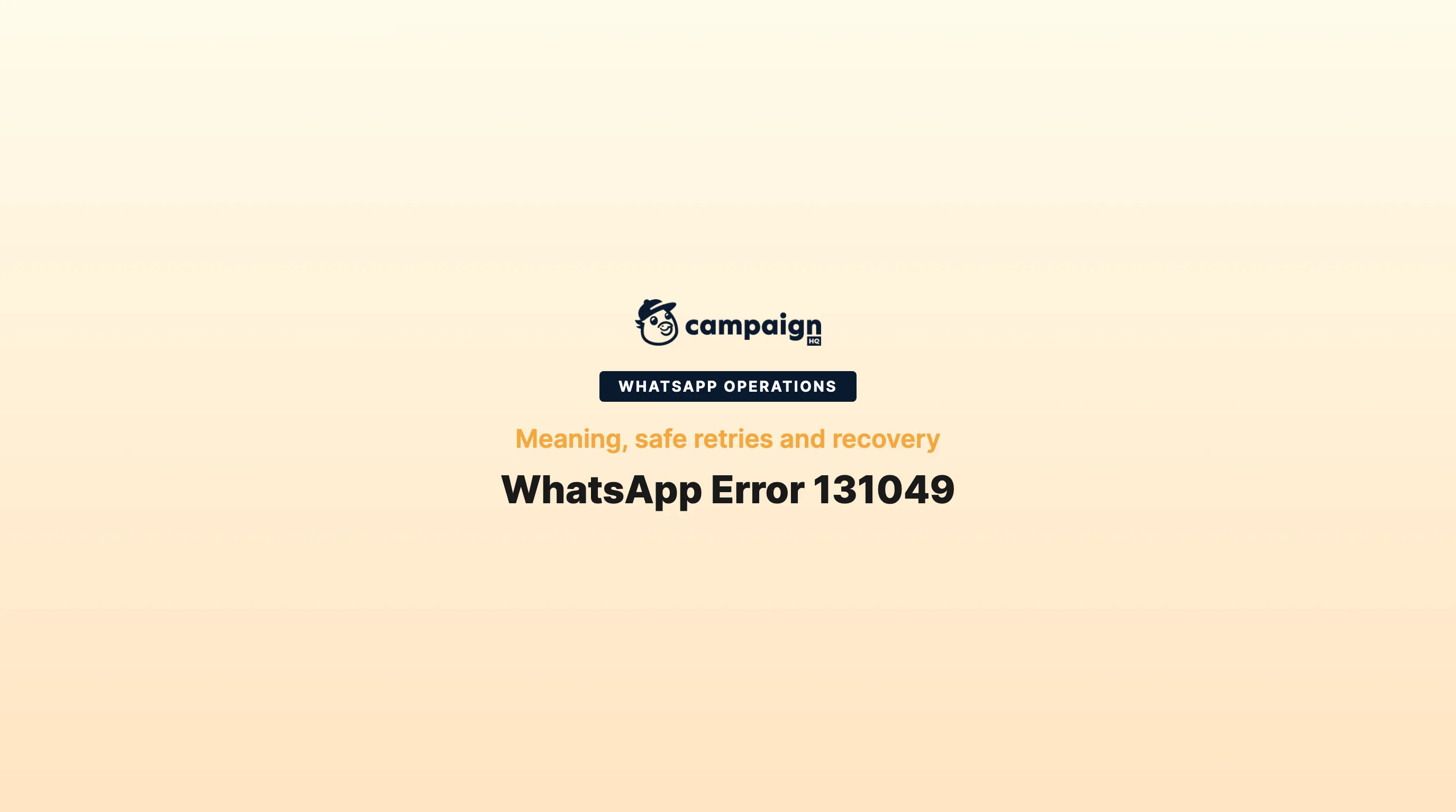 WhatsApp Error 131049